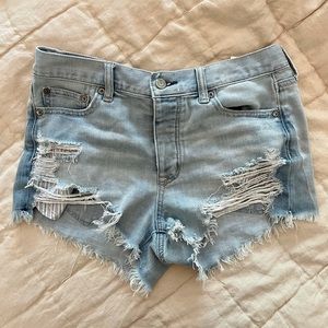 American Eagle distressed jean shorts